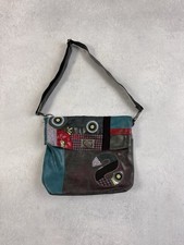 Borsa grande vintage Desigual in ecopelle con stampa personalizzata
