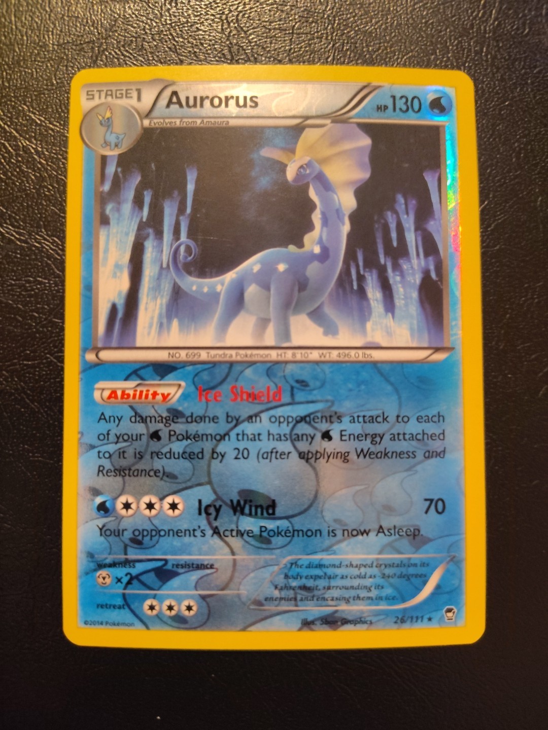Aurorus 26/111 XY - Furious Fists Reverse Holo
