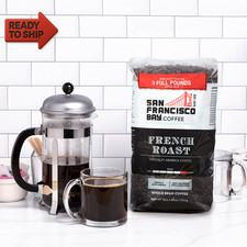 San Francisco French Roast Whole Bean Coffee 3 Lb, 2-Pack 12.87 per pound