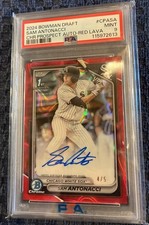 Sam Antonacci Bowman 2024 Red Lava Refractor /5 Auto