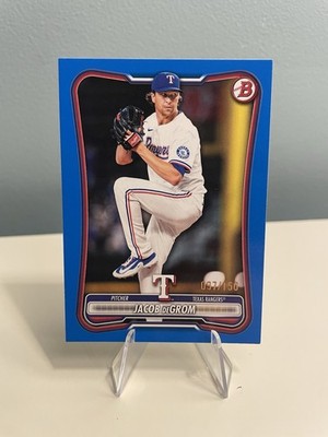 2026 Bowman Jacob deGrom Blue Parallel /150 Texas Rangers #64 Color Match