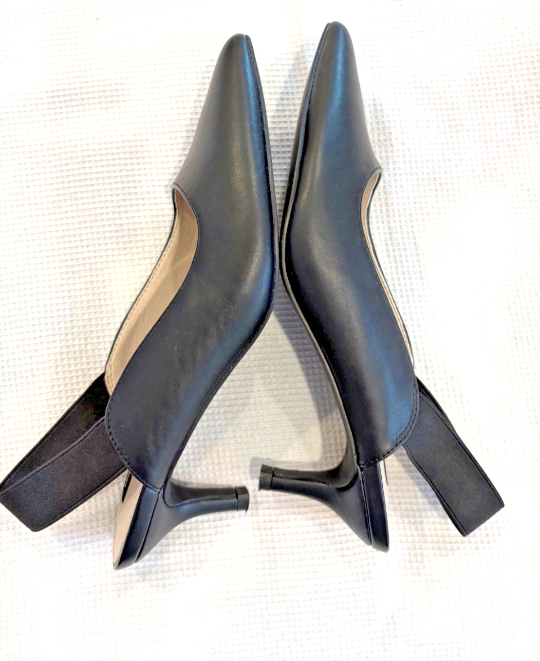 French Connection Solid Black Pointed Toe Slingba… - image 4