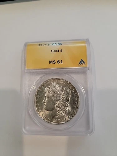 1904 P Morgan Silver Dollar $1 Morgan ANACS MS61