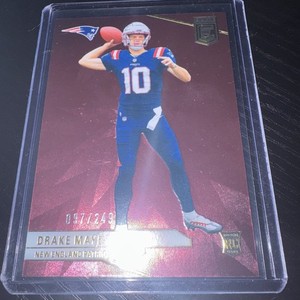 2024 Panini Donruss Elite - Rookies Drake Maye #185 Maroon /249 (RC)