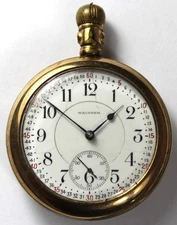 1908 Waltham Grade 845 18s 21j Gold Filled RAILROAD Pocket Watch - Parts/Repair