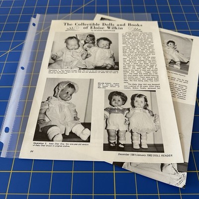 Eloise Wilkin Doll Collector Enthusiast Research Identification Mag Article 3pp