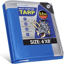 Heavy Duty Tarp Cover Extra Thick Tarps Waterproof Tear and Rip Proof UV Resist