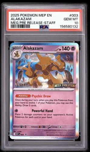 2025 Pokemon Mep En Alakazam(MEG Pre-release Staff Promo)