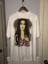 Vintage 1999 Cher Do You Believe Tour Tee Shirt Fits XL Double Sided