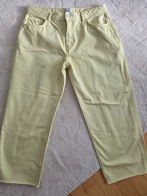 Sommer High Waist Straight Fit Jeans Lindgrün 42 44 BW Neuw.