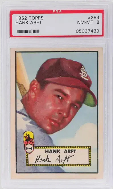 1952 Topps Hank Arft #284 PSA 8 NMMT