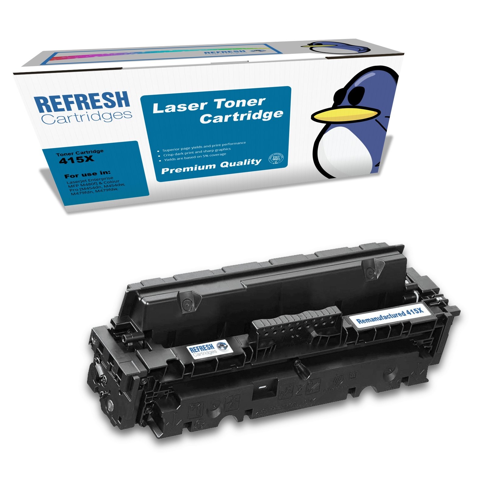Refresh Cartridges Replacement Black 415X Toner Compatible With HP Printers