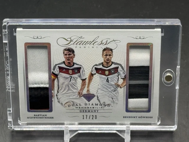 2015 Flawless Bastian Schweinsteiger Benedikt Howedes Dual Diamond Patch /20