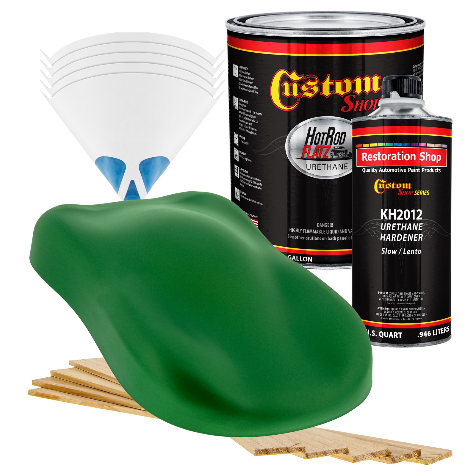 HOT ROD FLATZ Firemist Green Gallon Urethane Auto Paint Kit Flat Finish