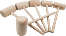 8-Inch Large Wooden Crab Lobster Mallet, Seafood Hammers Shellfish Mallets, Wood