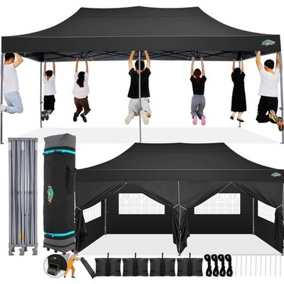 Gazebo Partyzelt 3x6m, , stabil, faltbar, Seitenwände, UV-Schutz
