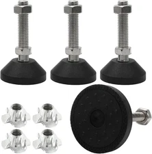 Hordion 4Pcs M10 Leveling Feet Adjustable Furniture D50xM10x50, Black 