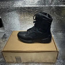 Nortiv 8 Trooper Men's Black Tactical Lace-Up Zip Side Combat Boots Size 9