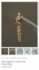 WENDY NICHOL CHAIN RINGS SET OF 3  Pink & Blue Sapphire- Diamond Retail $4795 — photo 3