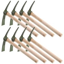 8 Pcs Pick Mattock Hoe 14 Inch Heavy Duty Forged Garden Pick Axe with Non-Sli...