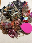 Vintage and Modern Damaged Or Broken Costume Jewelry Mystery Craft Lot 1 Pound