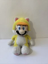 2013 Super Mario 3D World Yellow Cat Mario Little Buddy Plush Stuffed Toy 10"