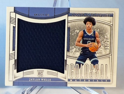 #ad #ad 2024 National Treasures Jaylen Wells Rookie Colossal Materials #CRM WEL 99 $9.00
