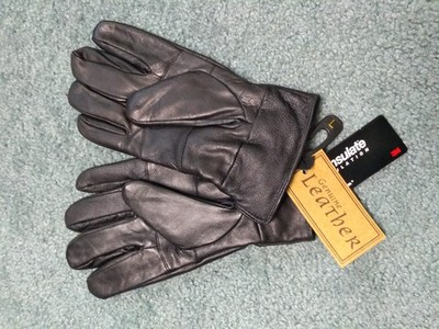 NEW Thinsulate Insulation 40 Gram Men's Genuine Leather Warm Gloves SZ L LARGE