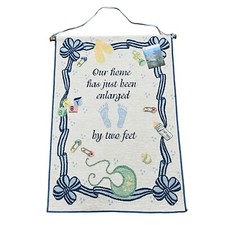 Our Home Has Just Been Enlarged by Two Feet Baby Boy Birth Tapestry Wall Hanging
