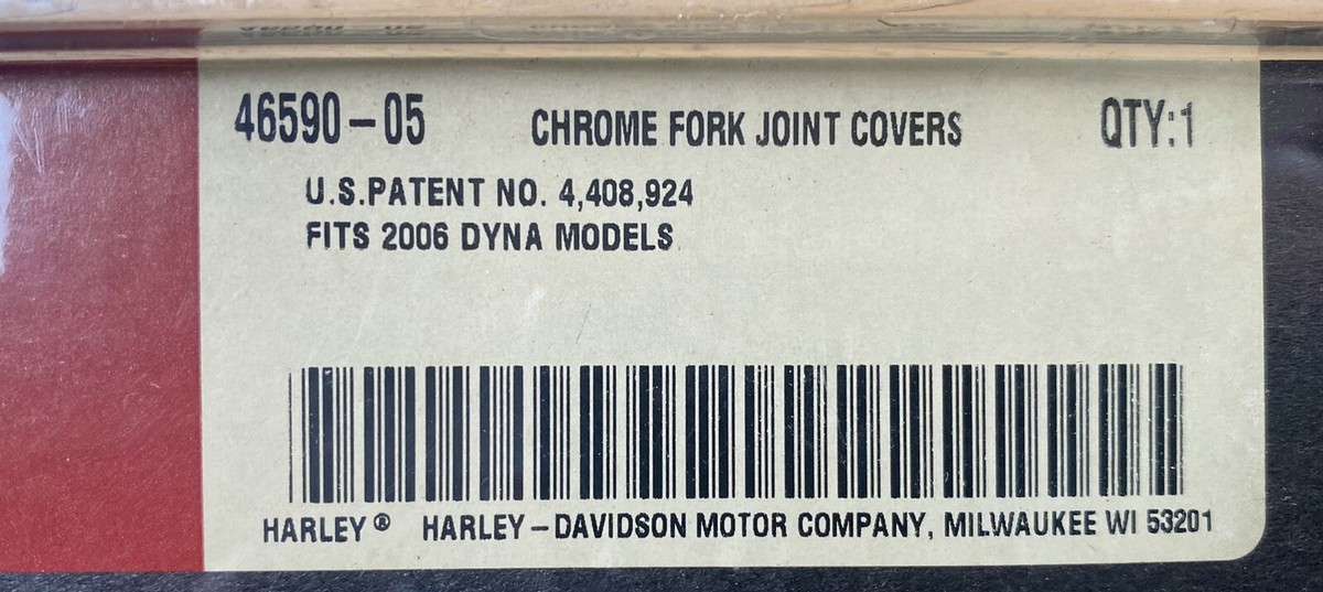 ハーレー　FOＲＫ　ＪＯＩＮＴ　COVERS Genuine Harley Davidson '06 and Up Dyna Chrome Fork Joint
