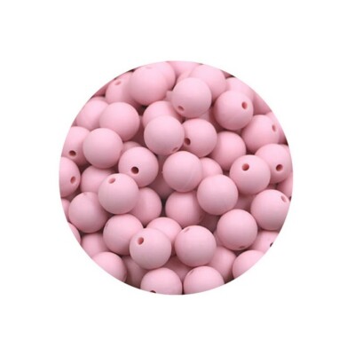 Silikonperlen Rund 15 mm Speichelfest Baby Basteln Perlen Silikon 36 Farben