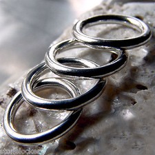 4 Stck. Ring 5mm SILBER 925 Binderinge f. Kette u. Armband silver ring 5mm &Ouml;se