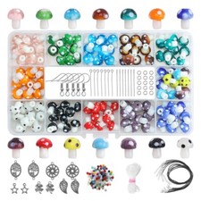 Lampwork Beads Mixed Mushroom Charm Bead Spacer Loose Beads Jewelry Present