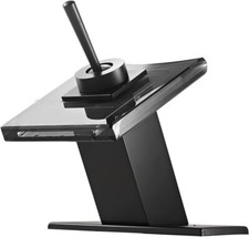 Bathroom Faucet Black Waterfall Glass Spout Single Handle w Water Supply Hose