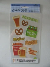 Creative Touch Stickers BEER & SNACKS Pub Crawl Cheers Guys NIP