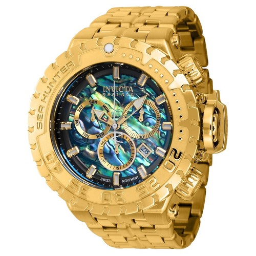 Invicta Sea Hunter Watch Mens big Stainless Model 26107 Yellow