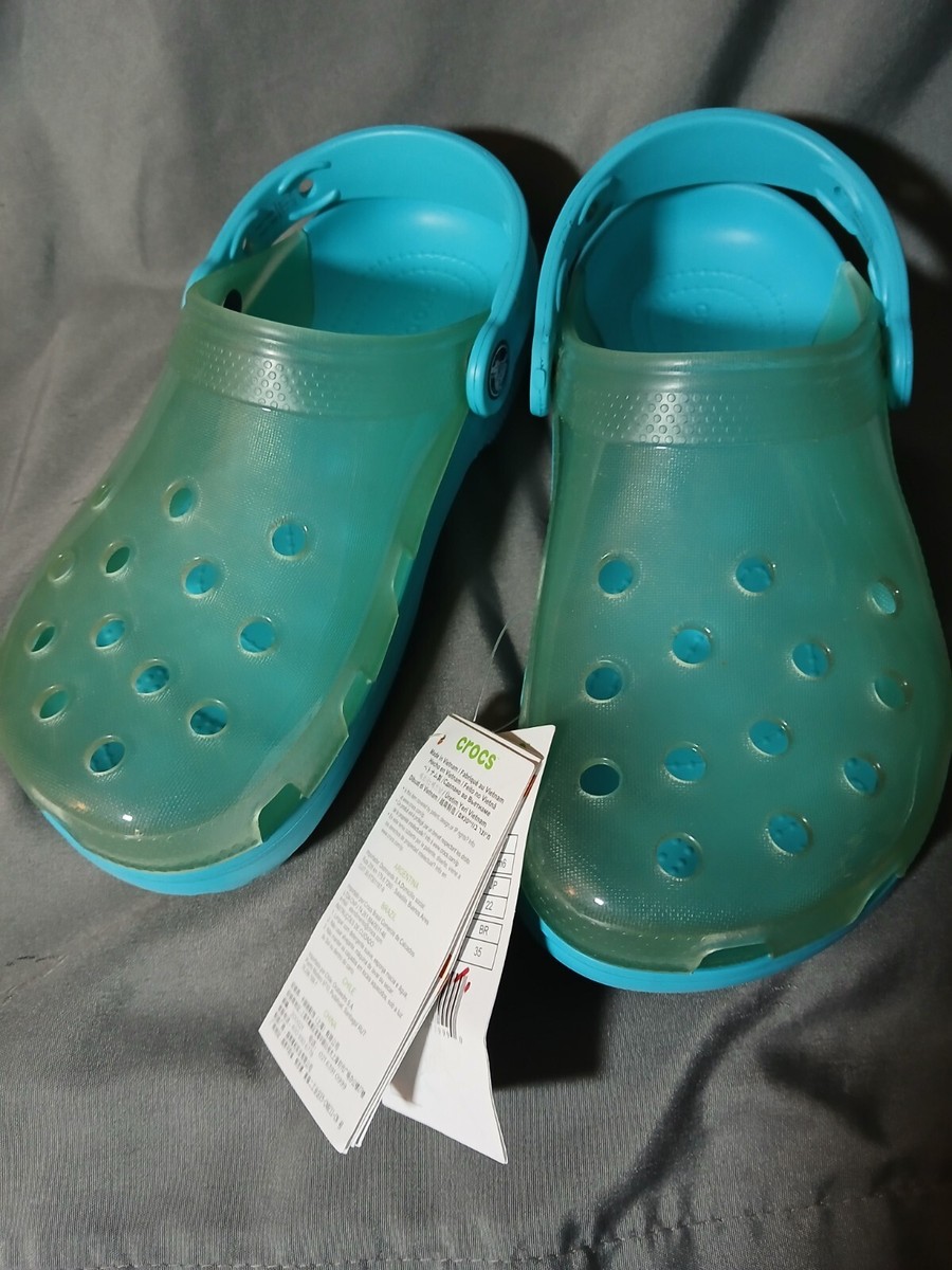Crocs Classic Translucent Blue Clog M4/W6 | eBay display picture 1