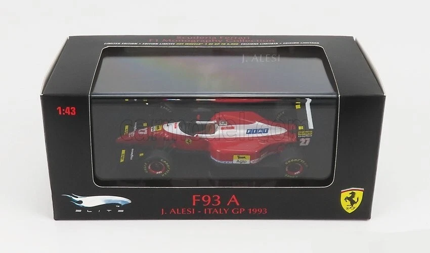 Mattel Elite T6283 Ferrari F93A Italy GP 1993 Jean Alesi 1/43 - Immagine 3 di 3