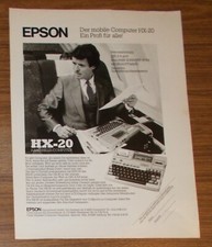 Rara Pubblicità EPSON HX-20 Computer Eroe Portatile #2 1982