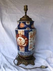 imari porcelain vase japan china lamp mount