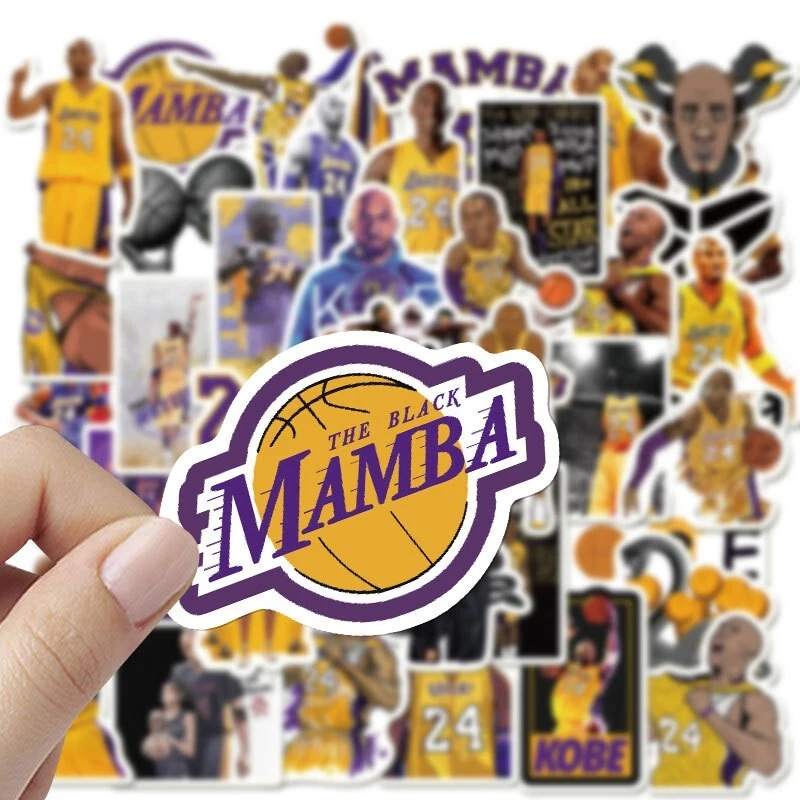 50 Pcs Kobe Bryant Lakers Vinyl Stickers Basketball Decal Set Skateboard/Laptop - Image 4 of 4