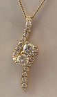 14Kyellow Gold 1/2ct Diamond By Pass Pendant Chain Necklace by Ever Us Desiger
