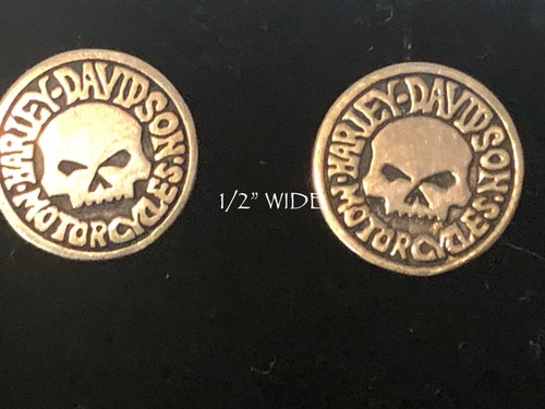 HARLEY DAVIDSON STUD EARRINGS WITH SKULL 925 MOD STERLING SILVER