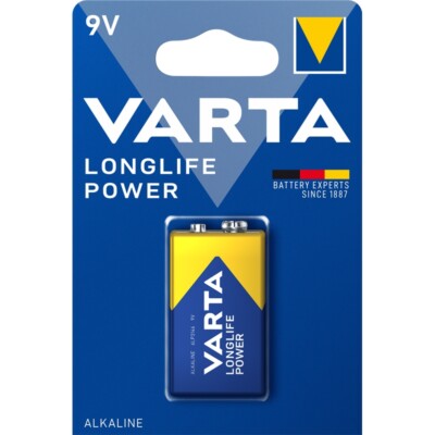 20x Batterien 9V-Block MN1604 6LR61 VARTA 4922 LONGLIFE Power Batterie Blister