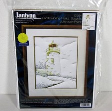 JANLYNN 13-254 "POINTS LIGHTHOUSE" CANDLEWICKING KIT NIP 11" x 14" USA REINARDY