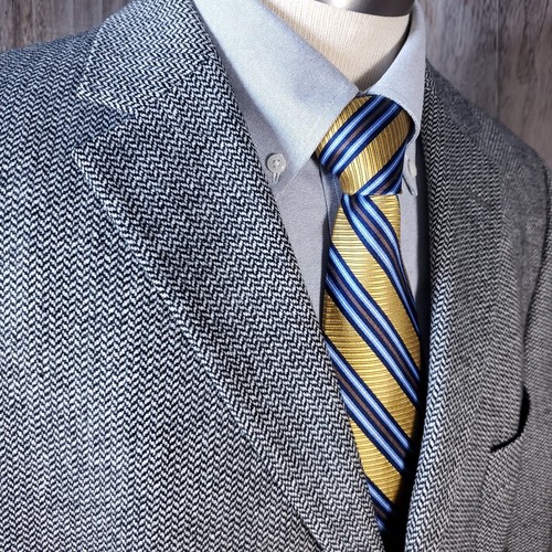 Hugo Boss Men's Herringbone Sport Coat 44R Loro Piana Wool Cashmere 3 Button 310 - Picture 5 of 18