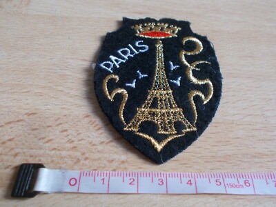 Écusson Brodé Paris – Patch Ville – Insigne Tissu – Vintage