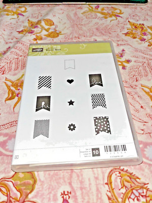 Stampin Up - Banner Blast - Red Rubber Cling Stamp Set - New | eBay