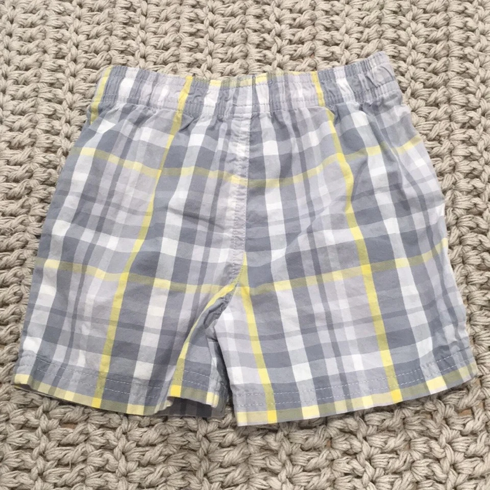 Pantalón Corto Garanimals Niño Pequeño Bebé Niño Talla 18M A Cuadros 100% Algodón Foto 2 de 4