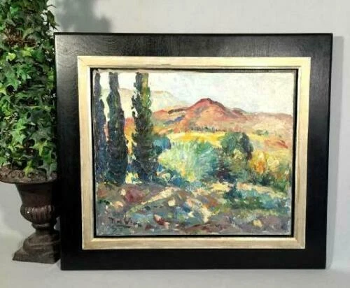 Peintures du XXe siècle et contemporaines huiles signés paysage, pour art déco